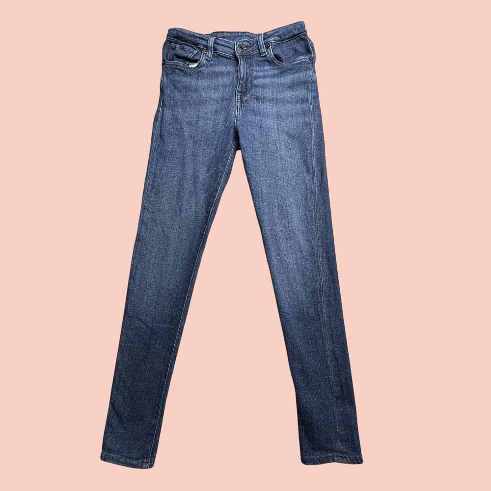 Buffalo Jeans Womens 28 Blue Alexa Mid Rise Skinny Dark Wash Stretch Denim
